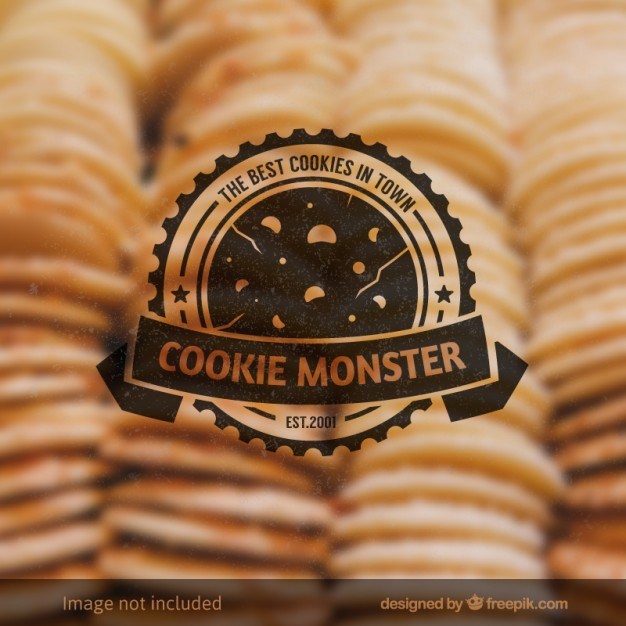 626x626 Cookie Monster Badge Free Vector