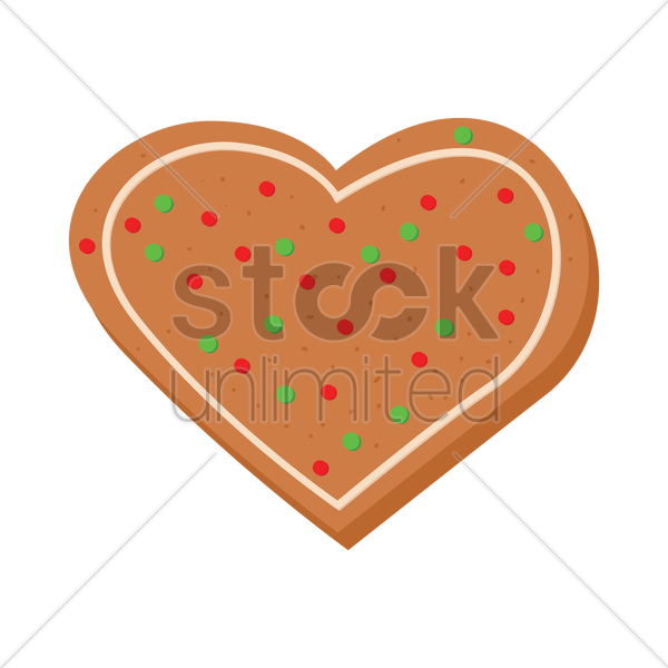 Heart Shape Cookie Vector Image 600x600 Heart Shape Cookie Vector Image