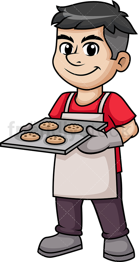 Man Baking Cookies Cartoon Vector Clipart 530x1000 Man Baking Cookies Cartoon Vector Clipart