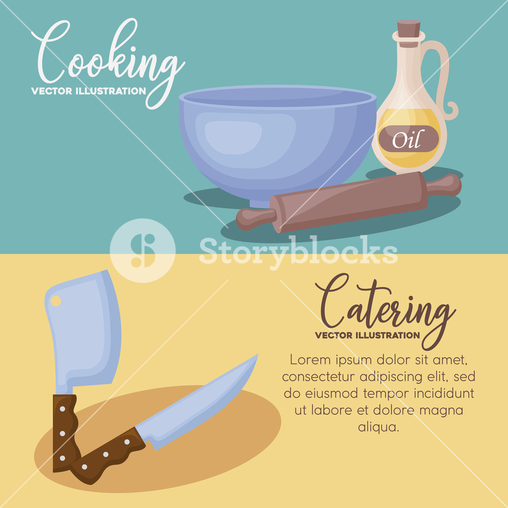 Infographic Of Cooking Concept With Bowl And Cleaver Over Colorful 1000x1000 Infographic Of Cooking Concept With Bowl And Cleaver Over Colorful