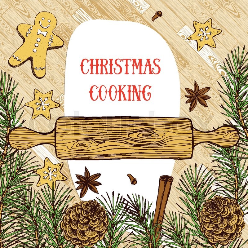 Christmas Cooking Background In Stock Vector Colourbox 800x800 Christmas Cooking Background In Stock Vector Colourbox