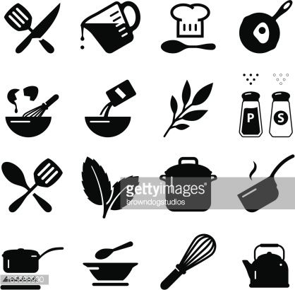 Cooking And Baking Icon Set Professional Icons For Your Print 418x410 Cooking And Baking Icon Set Professional Icons For Your Print