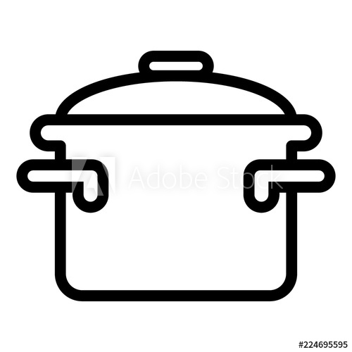Casserole With Handles Line Icon Cooking Pan Vector Illustration 500x500 Casserole With Handles Line Icon Cooking Pan Vector Illustration
