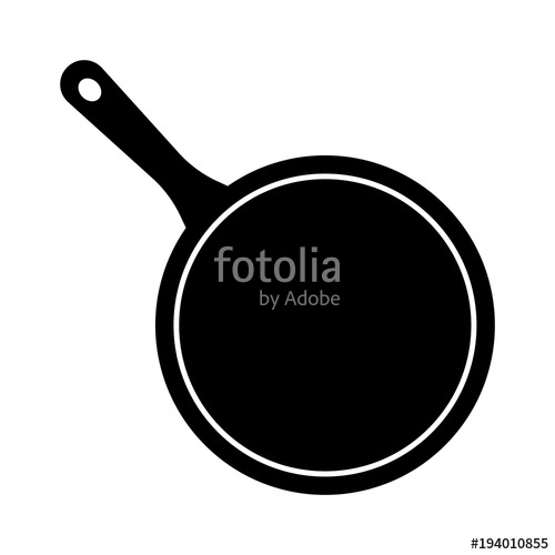 Simple, Black And White Cooking Panskillet Illustration Isolated 500x500 Simple, Black And White Cooking Panskillet Illustration Isolated
