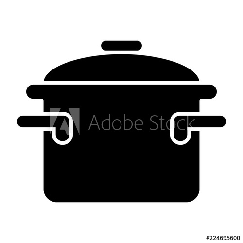 Casserole With Handles Solid Icon Cooking Pan Vector Illustration 500x500 Casserole With Handles Solid Icon Cooking Pan Vector Illustration