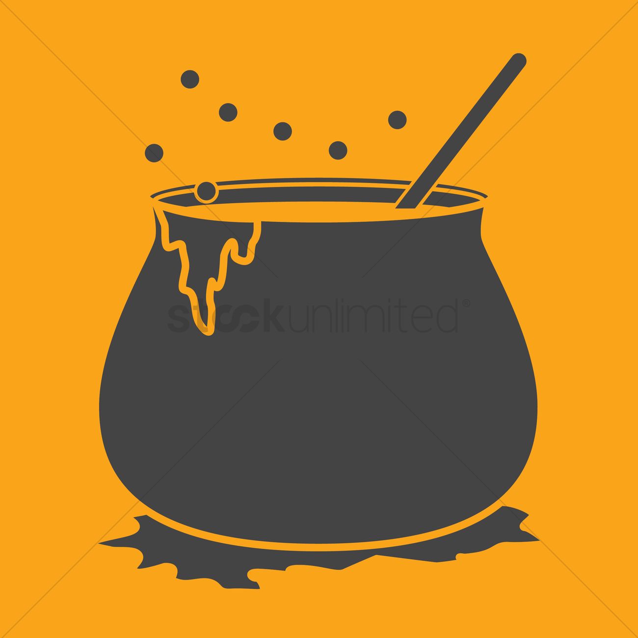 Witch Cooking Pot Vector Image 1300x1300 Witch Cooking Pot Vector Image