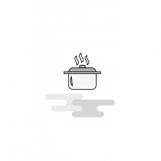 Cooking Pot Web Icon Flat Line Filled Gray Icon Vector, Background 640x640 Cooking Pot Web Icon Flat Line Filled Gray Icon Vector, Background