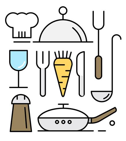 438x490 Vectors Of Cooking Utensils In Minimal Design Style