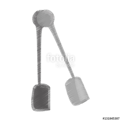 500x500 Drawing Tong Kitchen And Cooking Utensils Vector Illustration