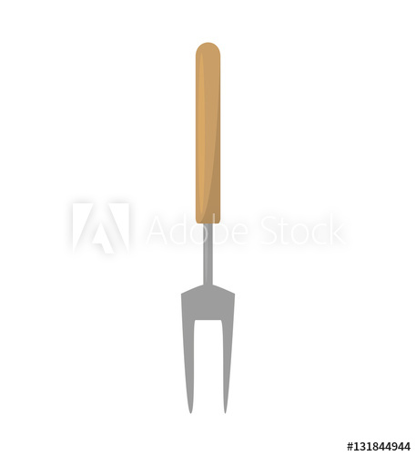457x500 Fork Grilling Kitchen And Cooking Utensils Vector Illustration