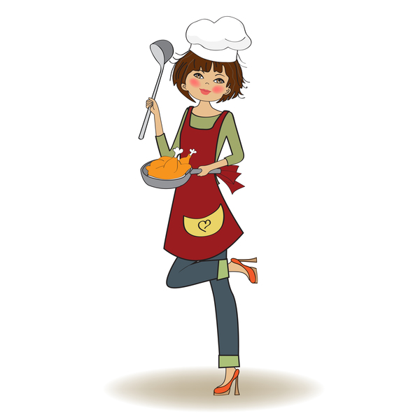 600x600 Cooking Housewife Vector Material Free Download