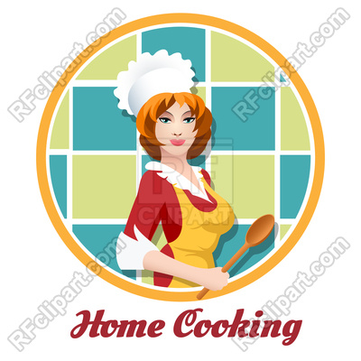 400x400 Housewife With Cook Spoon