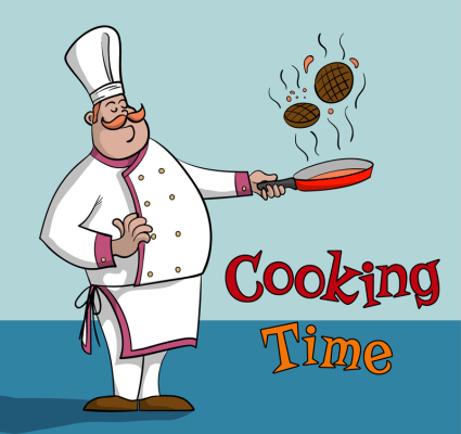 425x400 Cartoon Chef Cooking Vector Material Free Vectors Ui Download