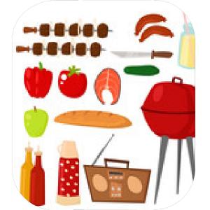 300x300 Family Picnic Bbq Party Food Barbecue Hoodamath