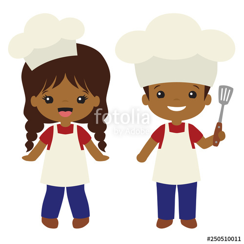500x500 Vector People Of Color Cookout Grill Cooks Boy And Girl