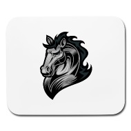 190x190 Logo Horse Head Animal Wildlife Cool Vector Image Mouse Pad