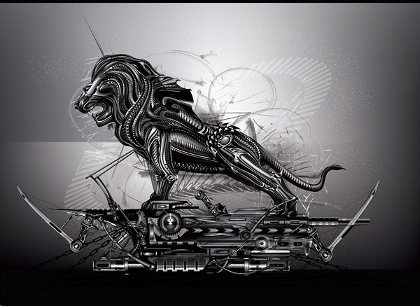 600x437 Cool The Metal Lions Vector Free Vector In Adobe Illustrator