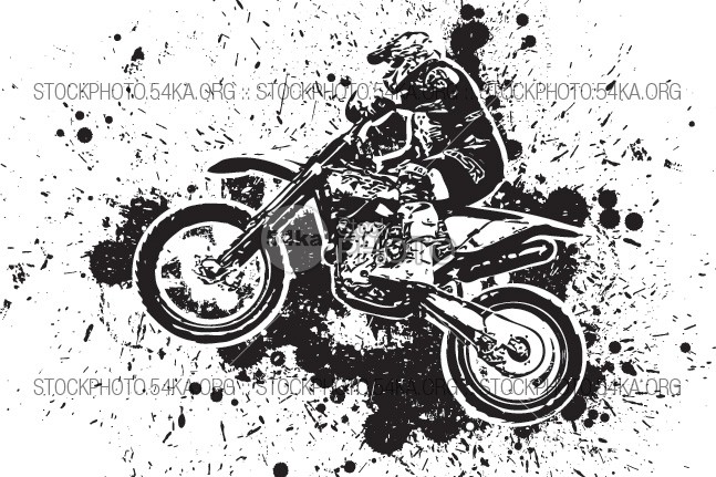 647x431 Enduro Offroad Motocross Vector Graphic Illustration