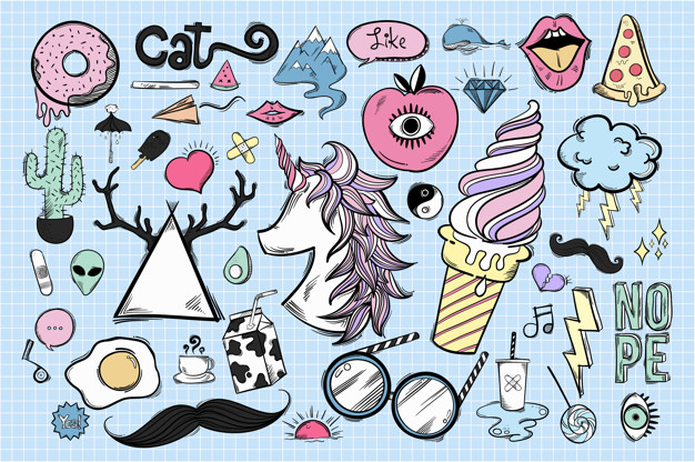 626x416 Set Of Cute And Cool Icons Vector Free Download