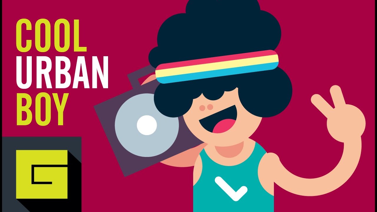 1280x720 Cool Urban Boy, Vector Art In Illustrator, Gigantic