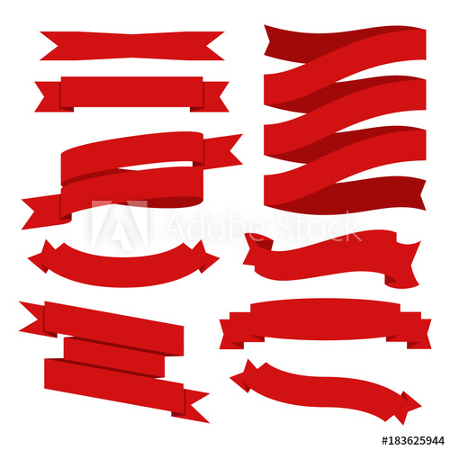 500x500 Vector Banner Ribbons Flat Vector Ribbons Banners Flat Isolated