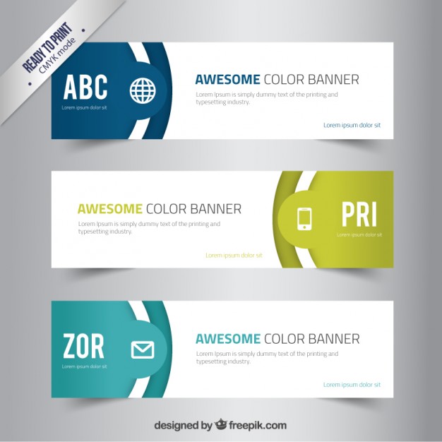 626x626 Awesome Color Banners Vector Free Download