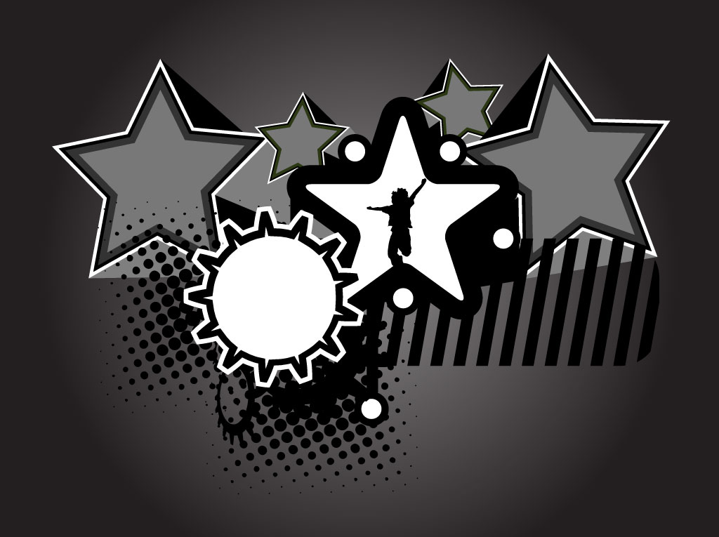 1024x765 Cool Star Design Vector Art Graphics