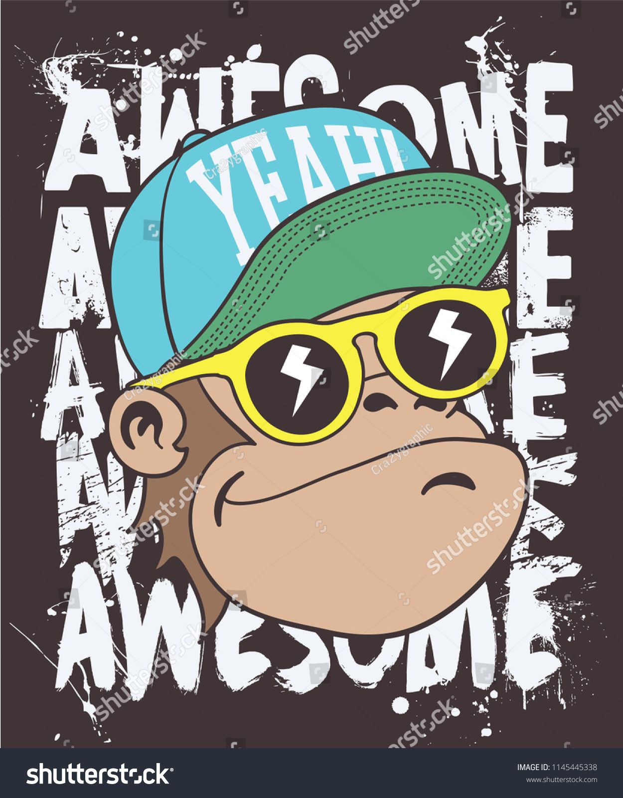 1250x1600 Cool Monkey Vector Design Monkey Cool Design Vector Branding