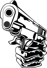 190x275 Shape Gun Cool Vector Image Streetwear T Shirt Fun Men's Premium T