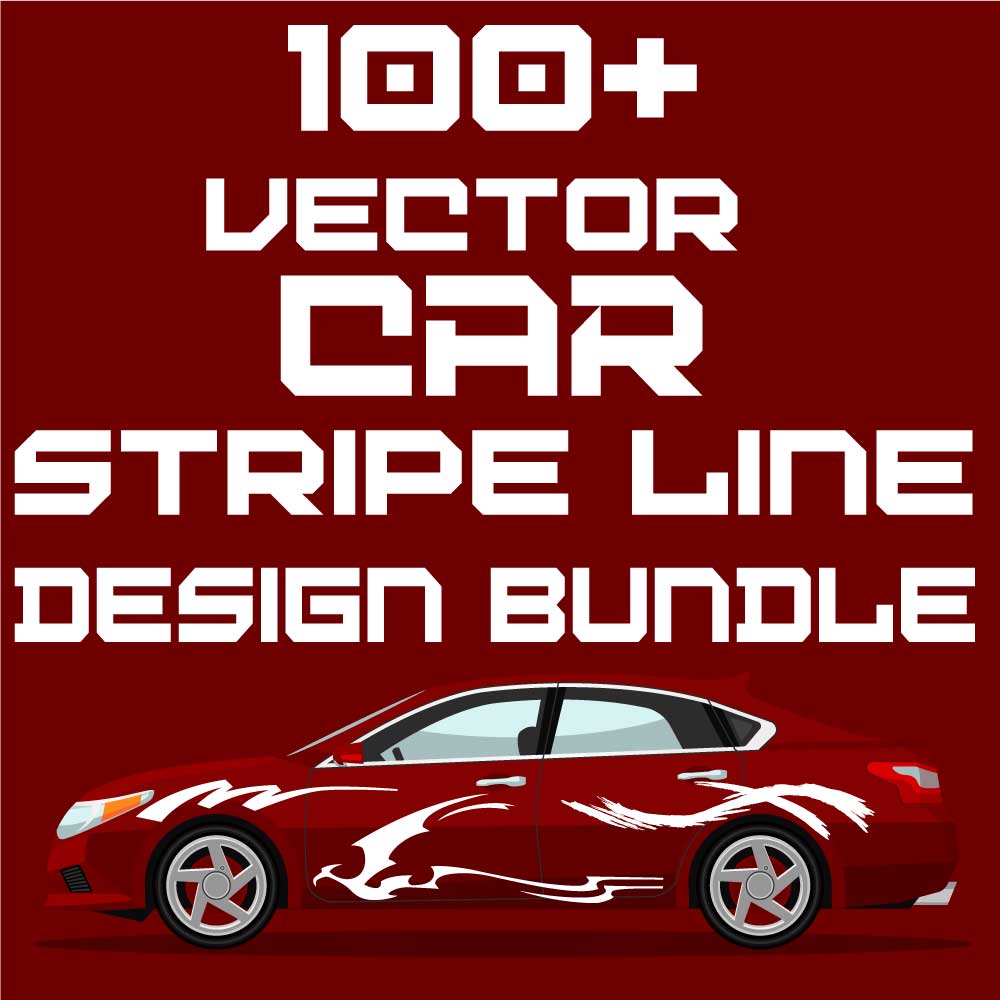 1000x1000 Sport Car Stripe Line Set For Custom Design Download Vector