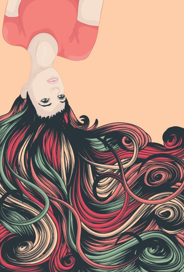 595x877 Free Vector The Complexity Of Women Hair Cool Vector Graphic
