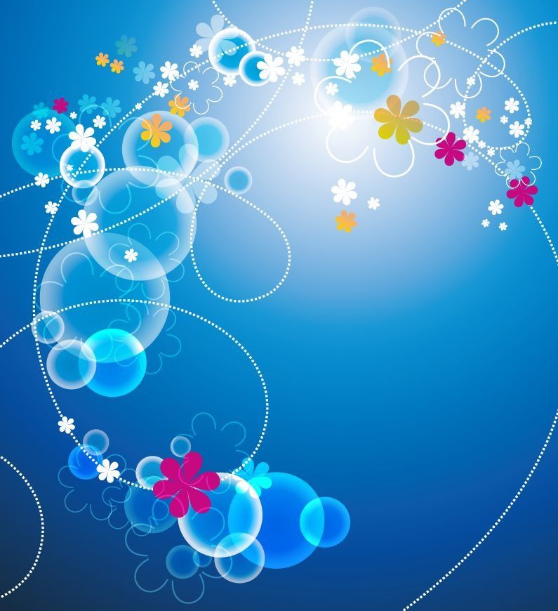 795x870 Cool Background Designs Abstract Blue Floral Vector Background