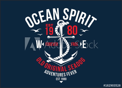 500x363 T Shirt Graphic Print Nautical Marine Theme The Ocean Spirit