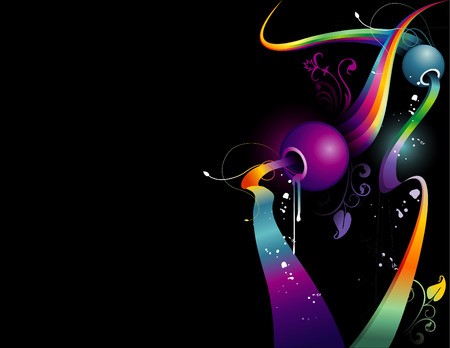 450x348 Vector Composition Of Colorful Shapes And Cool Background Royalty