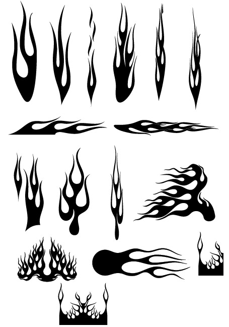 Designer Cool Vector Fire Pattern 455x649 Designer Cool Vector Fire Pattern