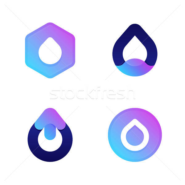Drops Cool Vector Icons Or Logo Templates Set Vector Illustration 600x600 Drops Cool Vector Icons Or Logo Templates Set Vector Illustration