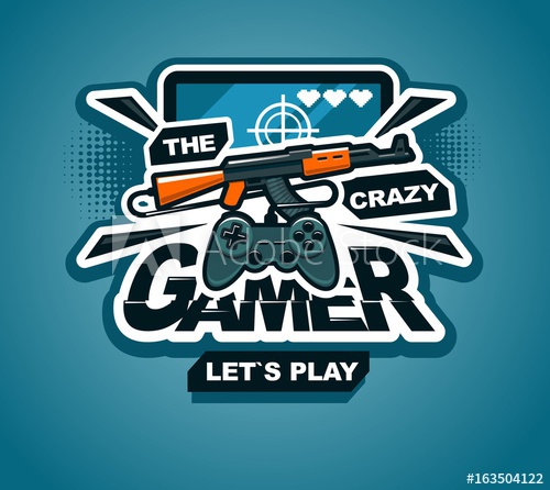 Gamer Logo Cool Vector Print Or Sticker Illustration Creative 500x446 Gamer Logo Cool Vector Print Or Sticker Illustration Creative