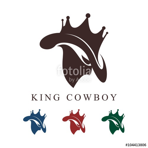 500x500 Cool Cowboy, King Cowboy Illustration Design Vector Logo Stock