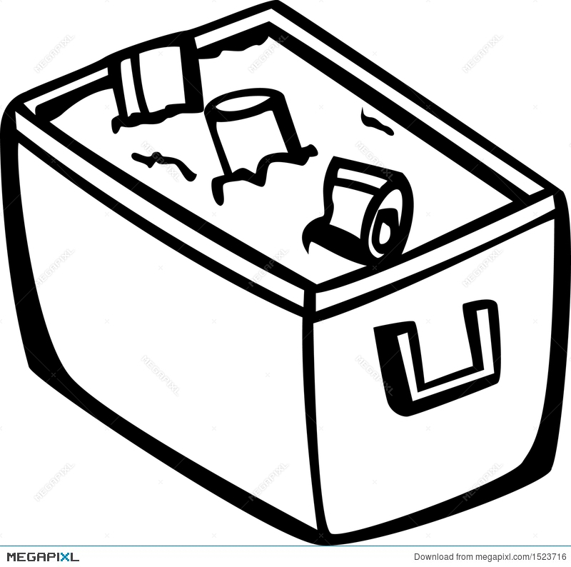 800x794 Cooler With Drinks, Cokes, Sodas Or Beer Vector Illustration