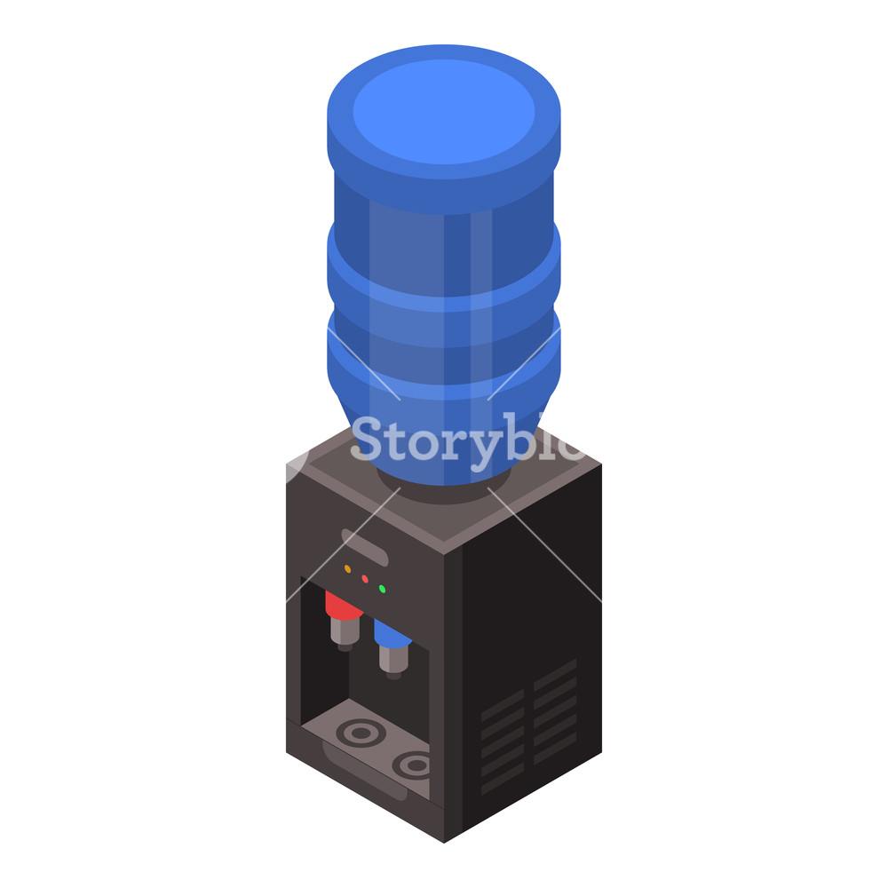 1000x1000 Machine Water Cooler Icon Isometric Of Machine Water Cooler