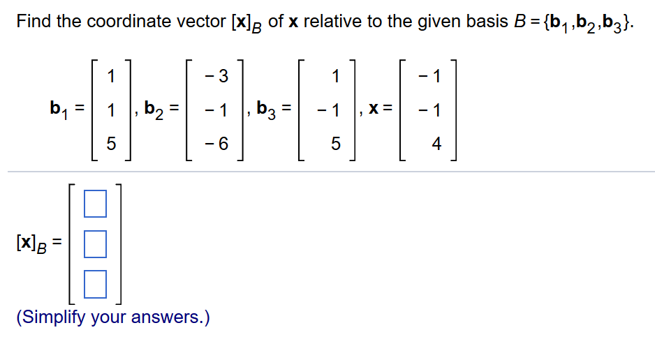 938x516 Solved Find The Coordinate Vector
