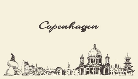 450x257 Copenhagen Skyline Denmark City Buildings A Vector Royalty Free