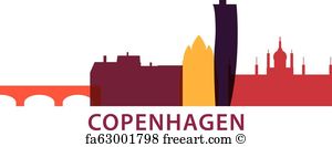 300x133 Free Art Print Of Copenhagen Skyline Copenhagen Skyline