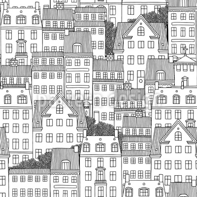 400x400 Copenhagen Houses Vector Ornament