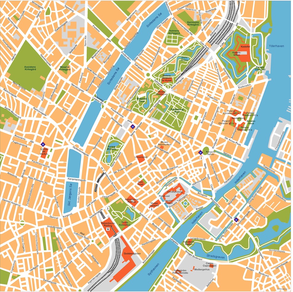 953x950 Copenhagen Vector Map Order And Download Copenhagen Vector Map