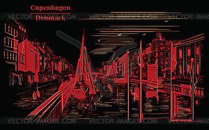 300x187 Pier In Copenhagen, Black And Red