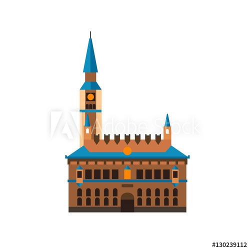 500x500 Copenhagen City Hall Vector Icon