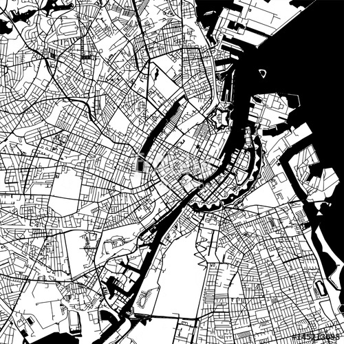 500x500 Copenhagen Denmark Vector Map Stock Image And Royalty Free Vector