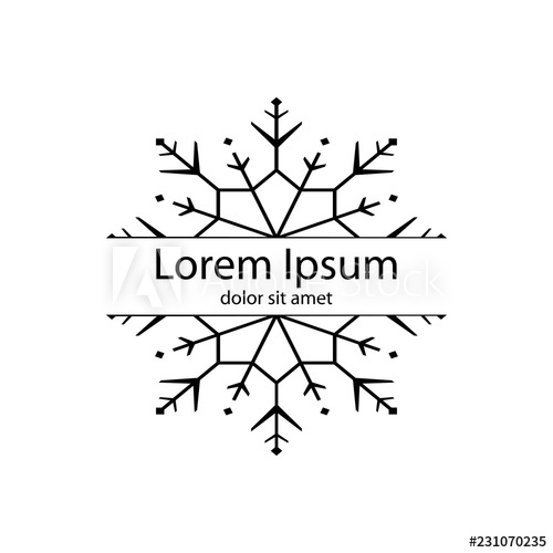 500x500 Logotipo Copo De Nieve En Color Negro