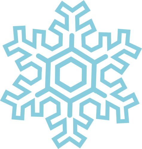 475x500 Copo De Nieve Arte De Azul Claro En Forma De Pinza De Vector